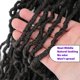 thumbnail image 4 of Extensiones de cabello sintético suave pre-enrollado de 76 cm (30 pulgadas) para trenzas tipo Faux Locs, paquete de 6 unidades, color negro natural 1B., 4 of 5