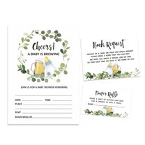 Inkdotpot Set Of 30A Baby is Brewing Gender Neutral Baby Shower Invitations-Diaper Raffle Tickets And Baby Shower Book Request Cards Cheers Invites Its A Boy Its A Girl