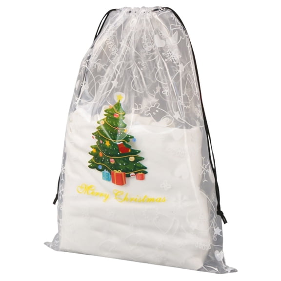 Clearance Under $0.79 Christmas Gift Drawstring Bags, Large Non-Woven Storage and Packaging Bags with Pull Cord, Reusable Christmas Tree Bags for Gifts, Toys, and Decor Storage