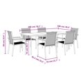 thumbnail image 4 of vidaXL 7 Piece Garden Dining Set Black Textilene and Steel, 4 of 5