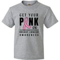 thumbnail image 3 of Inktastic Breast Cancer Awareness Get Your Pink on Youth T-Shirt, 3 of 5