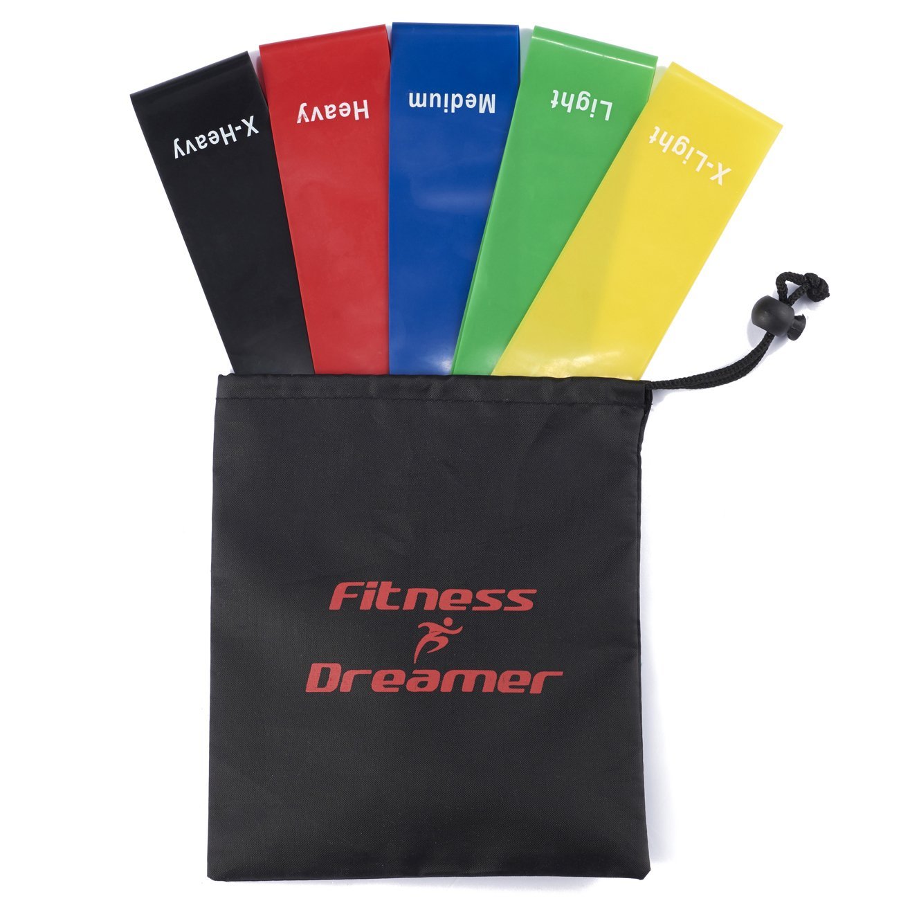 Fitness Dreamer Resistance Bands, Exercise Loop bands and Workout Bands by Set of 5, 12-inch Fitness Bands for Training or Physical Therapy-Improve Mobility and Strength, Life Time Warranty - image 4 of 7
