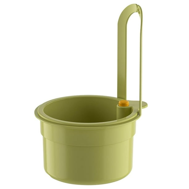 Colador de Grifo Colgante (2025), Colador de Desagüe para de Cocina, Cesta de Drenaje de Cocina con Descarga Automática, Color Verde.