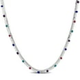 thumbnail image 1 of Miabella Collier à Double Rang avec Perles Multicolores en Argent Sterling, 1 of 5