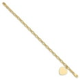 thumbnail image 2 of Finest Gold 14K Yellow Gold Heart Charm 7.5 in. Bracelet, 2 of 3