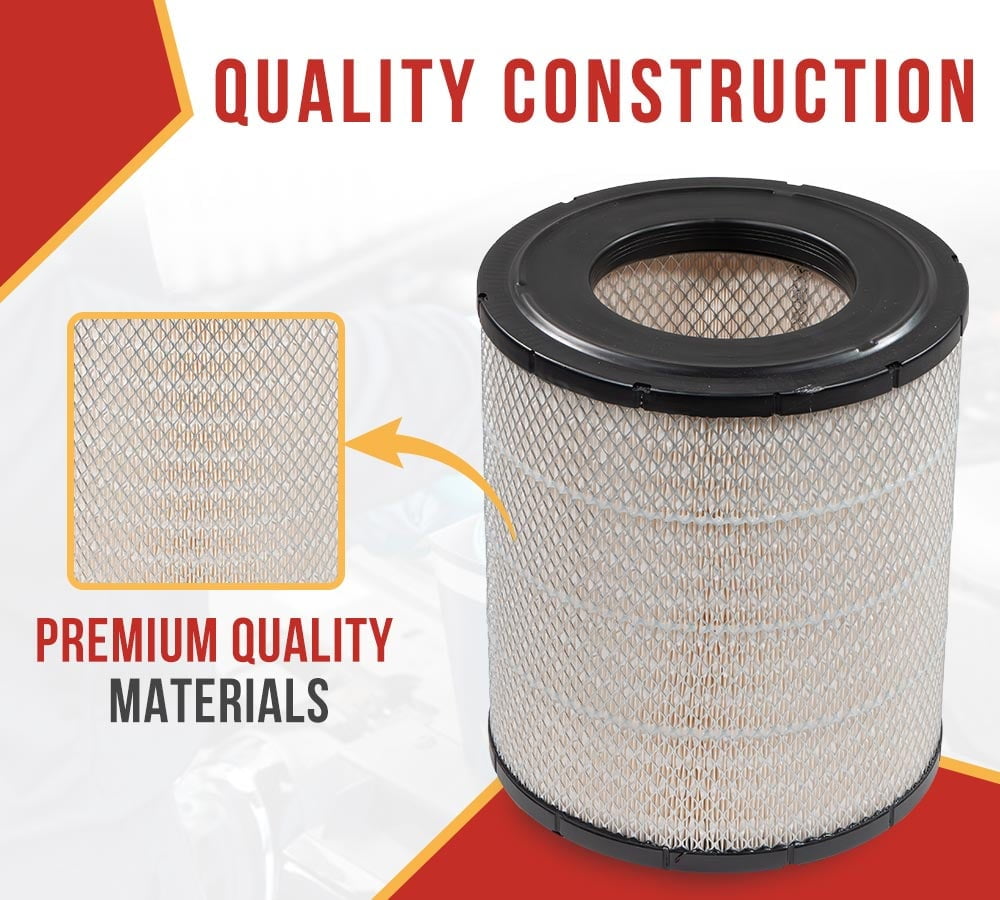4 Pack P527682 Engine Air Filter | Compatible with Freightliner Columbia, Century Class, Argosy, Condor, Coronado. Replaces AF25139M AF4908, P185069, LAF1849, RS3518, AF2120, 46556