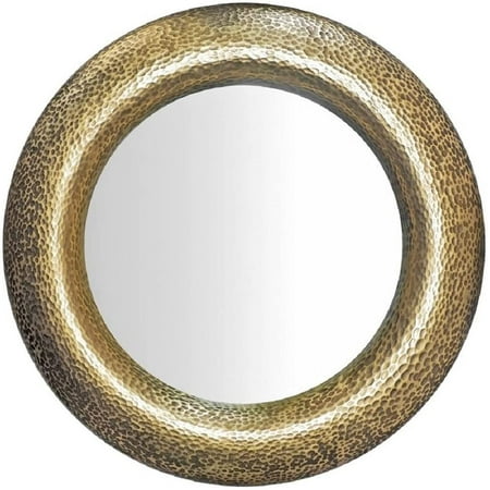 Luxury Mirror Silver - Round Fiberglass Wall Mirror - Living Room Mirror - Wardrobe Mirror - Luxury Collection (15 Inches Gold)