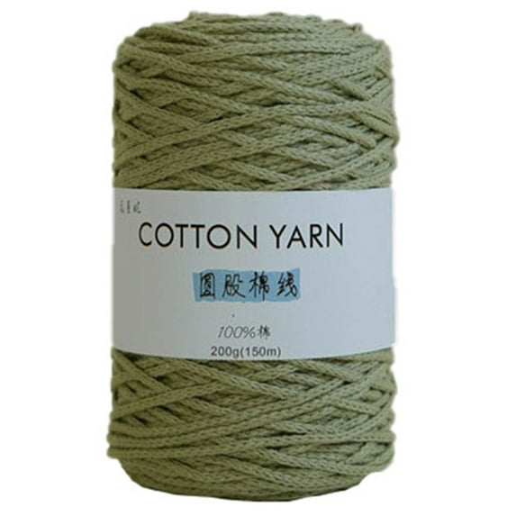 1PCS Soild Color Hollow Knitted Crochet Yarns Nylon Cord Polyester Thread Round Rope Yarns For DIY Handbag Purse Basket Crochet Bag Fabric Yarn 200g 7.1oz