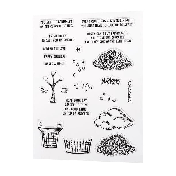 Hoja de sello de goma para álbum de recortes, fabricación de tarjetas para álbumes, decoración DIY