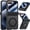 Black(HD Clear Film), variant on COAROVER Rugged Matte Translucent Case for Motorola Razr 2025,Compatible with Mag Safe, Hinge Coverage, Built-in Screen Protector,Blue(HD Clear Film)