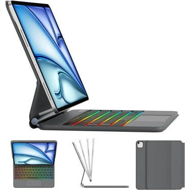 Magic Keyboard Case for iPad Air 11-inch (M3 2025 / M2 2024) / iPad Pro 11 inch (4th/3rd/2nd/1st Gen) / iPad Air 5th 4th Gen, 7-Color Backlit, Multi-Touch Trackpad