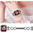 thumbnail image 2 of Compatible with Apple Watch Band , Women Girl Bling Diamond Jewelry Metal Strap Bands with Crystal Tempered Glass Screen  Case, Round Shiny Bracelet Wristband for iWatch Series 8/7/6/5/4/3/2/1/SE, 2 of 14