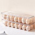 thumbnail image 5 of 2X Soporte para Huevos de PláStico Transparente - Soporte para Bandejas para 14 Huevos - Organizador para Refrigerador con Tapa Gratis, Contenedor de Almacenamiento, 5 of 5