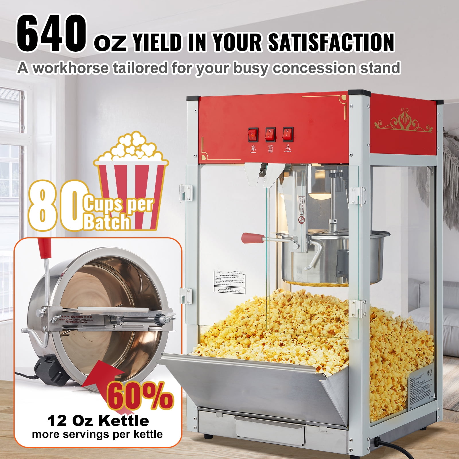 Pop Maxx Value Popcorn Machine, electric, countertop, 12/14