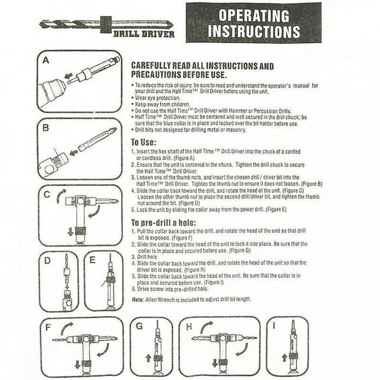 20X Half Time Drill Driver Bits Swivel Head Quick Change Driving Repair Tools