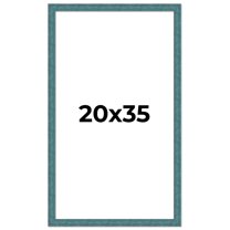 20x35 Frame Blue Rustic Barnwood Solid Wood Picture Frame Width 1.25 Inches | Interior Depth 0.5