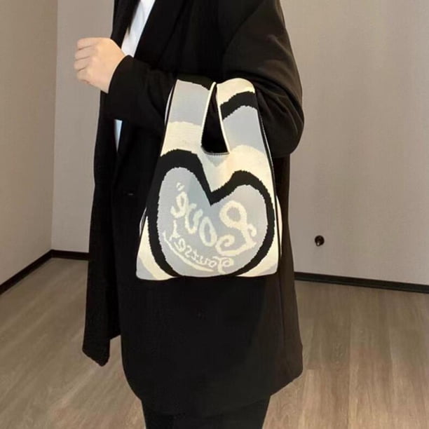 Bolso de mano de punto perfecl bolso tejido elegante bolso de hombro Tamaño 20 cm x 24 cm