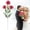 H, variant on Z52LingLing Decoration 1pc Artificial Violet Flowers Single Stem Fake Violet Floral Bouquet Rose Red Style H