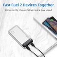thumbnail image 2 of Cargador portátil para teléfono móvil Power Bank de 10000 mAh, batería externa con 2 salidas USB 2,4 A y entrada USB C, compatible con Huawei iPhone 12 11 X, 2 of 4