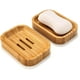 thumbnail image 1 of Juego de 2 jaboneras de bambú de madera natural para baño esponjas de cocina accesorios de almacenamiento brillar Electrónica, 1 of 5
