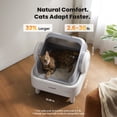thumbnail image 5 of Oneisall AB02 Automatic Litter Box with APP Control, Extra-Large Open-Top Self Cleaning Litter Box with 17 Safety Sensors, White, 5 of 14