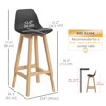 thumbnail image 3 of HOMCOM Tabourets de Bar Lot de 2, Chaises de Bar Rembourrées en Cuir PU avec Dossiers, 3 of 10