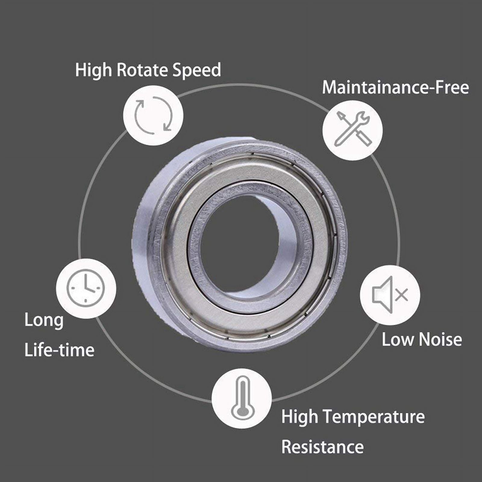 75Pcs 608 ZZ Ball Bearings, 608Zz Metal Double Shielded Miniature Deep Groove Skateboard Ball Bearings(8mm X 22mm X 7mm)