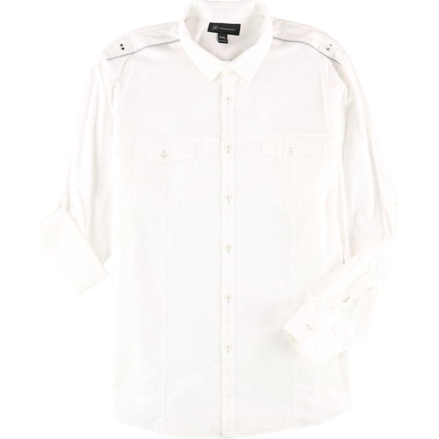Camisa con Botones y lengüeta enrollable I-N-C para hombre color blanco XXL