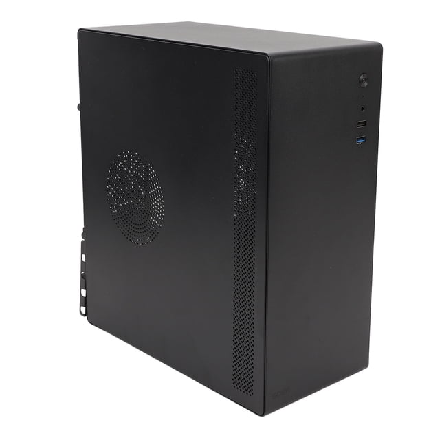 Caja Para Computadora De Escritorio, Tecnología De Formación De Embutición Profunda, Caja Para Juegos De PC Con Diseño Interior Espacioso De Acero Negro Completo De 0,6 Mm Para
