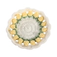 thumbnail image 2 of Posavasos de manta con ramo de flores, tapete de taza de ganchillo, adorno terminado, decoración, artesanía DIY Amarillo, 2 of 9