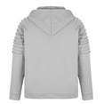 thumbnail image 3 of Waffleknit Jackets for Men Fleece Lined Zip Up Hoodies & Sweatshirts Casual Solid Long Sleeve Warm Loungewear Workout Outerwear Coats with Pockets, 3 of 5