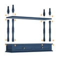 thumbnail image 3 of CBJCBJ Minimal Assembly Console Table, Entryway Table with 2 Drawers and Open Shelf, for Living Room, Blue, 3 of 7