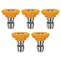 Uxcell 5-Pack Pressure Washer Spray Nozzle Tips, 15 Degree 1/4 Power Washer Tip for Surface Cleaning [1mm Orifice]