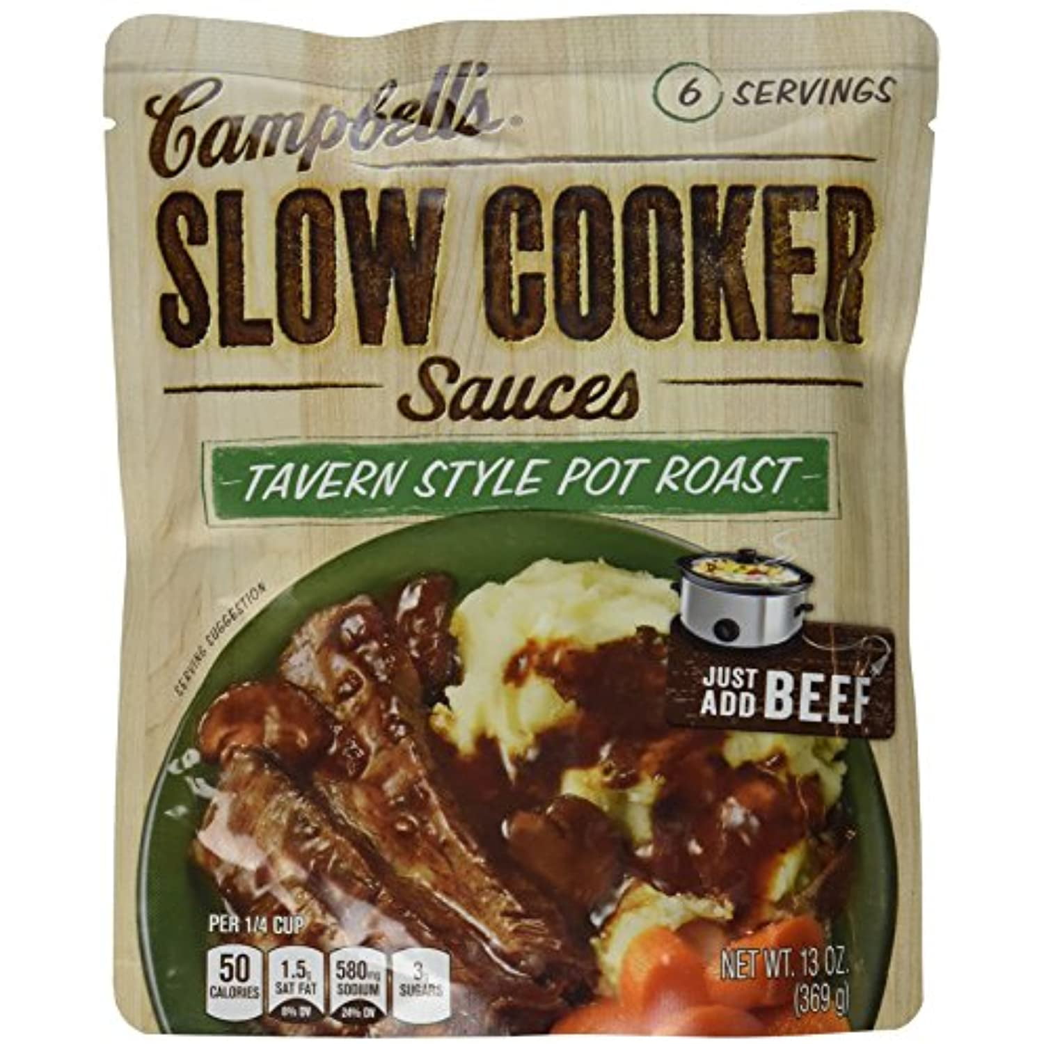 Campbells Slow Cooker, Tavern Style Pot Roast (3 Pack) - Walmart.com