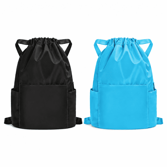 Zrova Lightweight Waterproof Drawstring Gym Sack Sports Backpack for Men Women Travel Running Outdoor