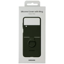 Open Box SAMSUNG Official Silicone Cover Case with Ring for Galaxy Z Flip 4 - Green