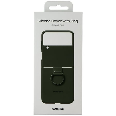 UPC 887276700380 product image for SAMSUNG Official Silicone Cover Case with Ring for Galaxy Z Flip 4 - Green | upcitemdb.com