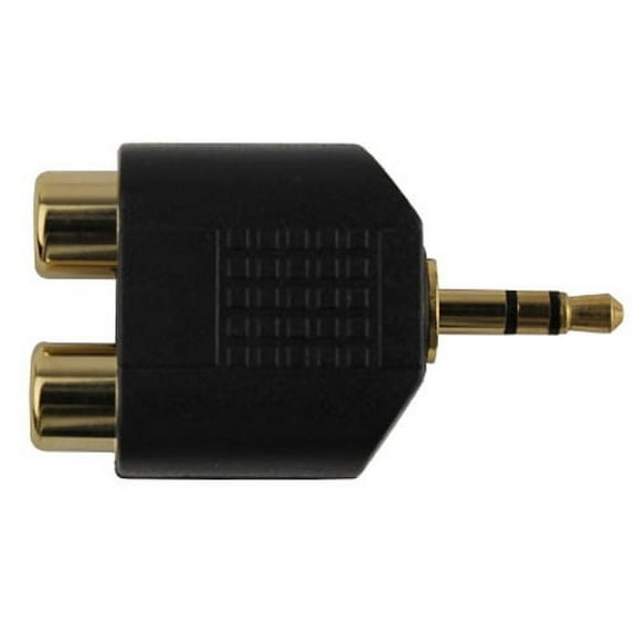 Construct Pro (2) RCA Female 1/8” to (3.5mm) Male Gold-Plated Adapter