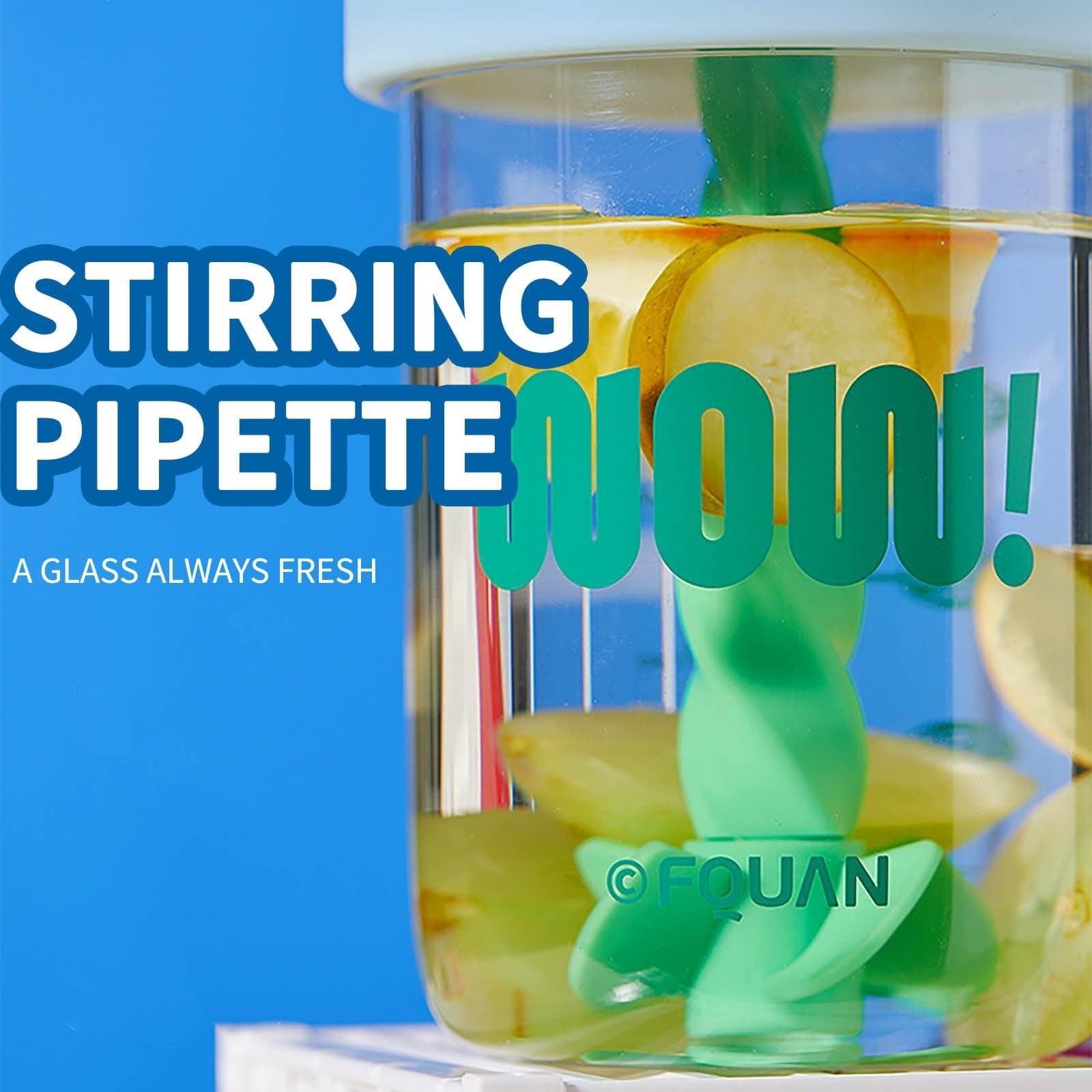 Wow Stirring Cup, High - Aesthetic Summer Straw Water Bottle With Stirring Function, Portable Heat - Resistant Large - Capacity Design For Girls, Students, Daily Use, Travel