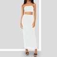 thumbnail image 5 of ManxiVoo Homecoming Dresses Women's Strapless Sequin Split Fashion Spicy Girl Light Cooked Skirt Fall Dresses for Women 2023 White7 XXL, 5 of 6