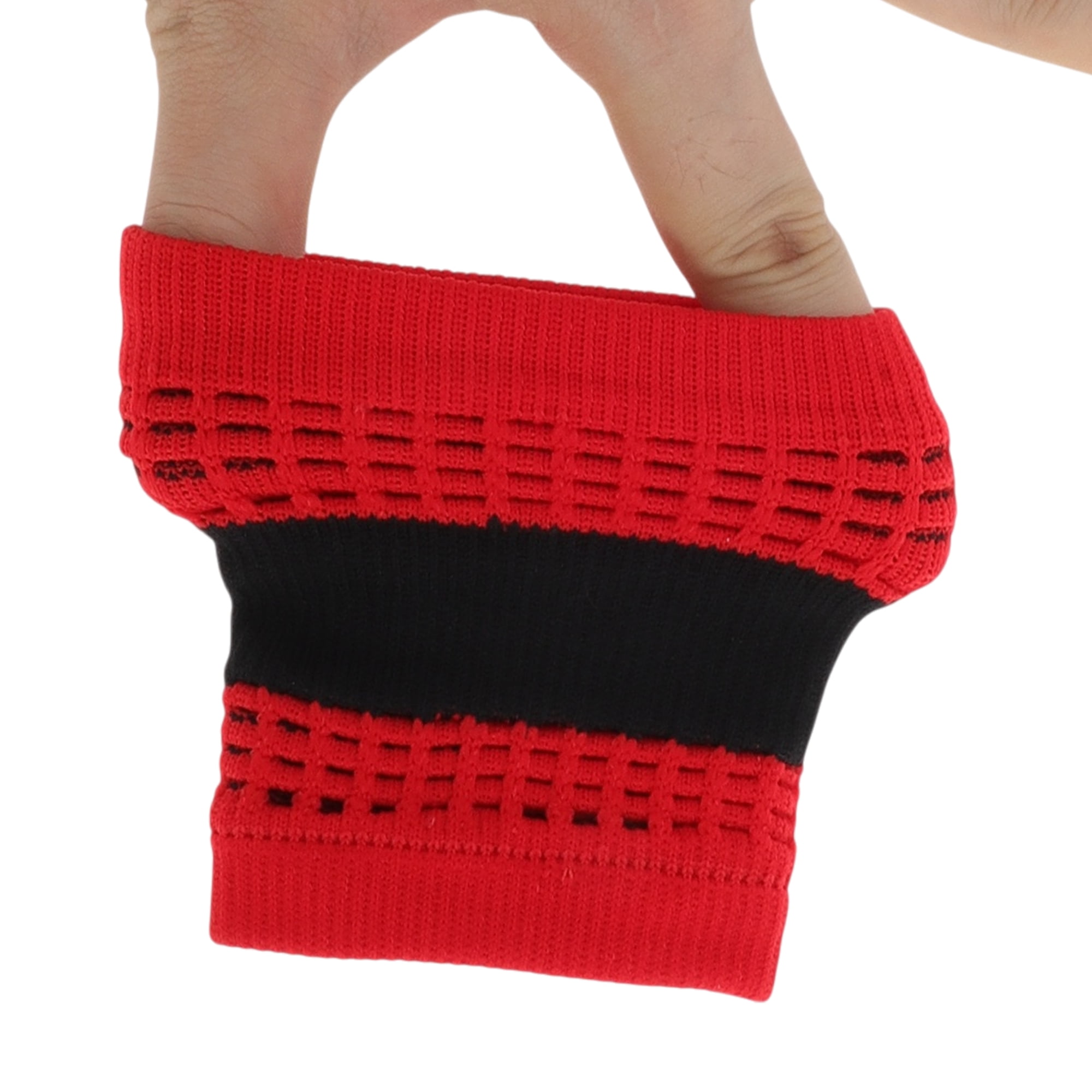 Unique Bargains Durable Perspiration Wicking Wrist Sweatbands 1 Pc Red Black