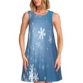 thumbnail image 1 of Fotbe Snowflakes1 Vestido de Verano sin Mangas para Mujer – Vestido Midi Línea A, Estilo Camiseta Floral, Vestido Playero Casual y Fluido, 1 of 7