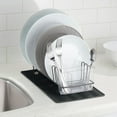 thumbnail image 3 of mDesign Steel Dish Drying Rack/Drainer Storage, Set of 2, Black/Dark Gray, 3 of 7
