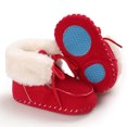 thumbnail image 3 of Newborn Baby Warm Winter Snow Boots Non Skid Soft Crib Shoes，Red，M, 3 of 5
