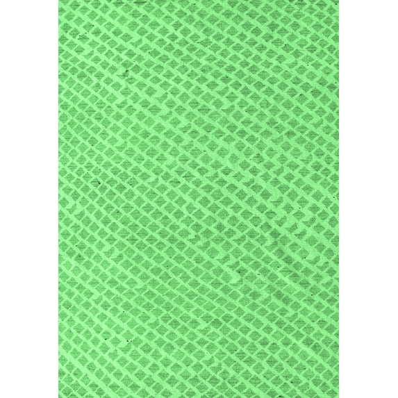 Ahgly Company Indoor Rectangle Oriental Emerald Green Modern Area Rugs, 4' x 6'
