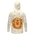 thumbnail image 2 of SEANATIVE Men's UV Protection Fishing Hoodie with Face Mask, Full Coverage Sun Guard Tops Lightweight Fishing Shirt for Running Workout Travel, S, Capybara Maple Leaf Beige, 2 of 7
