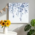 thumbnail image 2 of Canvas Wall Art, Blue Eucalyptus Framed Canvas Prints for Living Room Bathroom, Botanical Plant Rustic Branch Floral Gallery Wrapped Wall Decor for Home Office, Gifts, 12"x12" Ship Next Day, 2 of 9