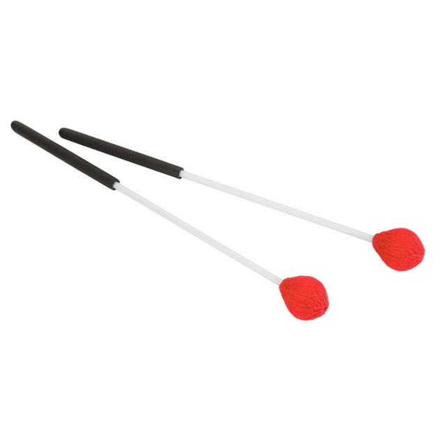 Percussions Maillets, avec des Poignées en Fibre de Verre en Caoutchouc Instruments de Musique Accessoire, Percussion Maillets Ensemble 1 Paire de Laine Tête Clavier Jouer Marimba pour les Débutants