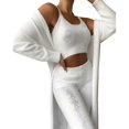 thumbnail image 1 of Lady Teddy Loungewear 3pcs Set Tracksuit Fleece Vest Pant, 1 of 2