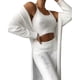 thumbnail image 1 of Lady Teddy Loungewear 3pcs Set Tracksuit Fleece Vest Pant, 1 of 3